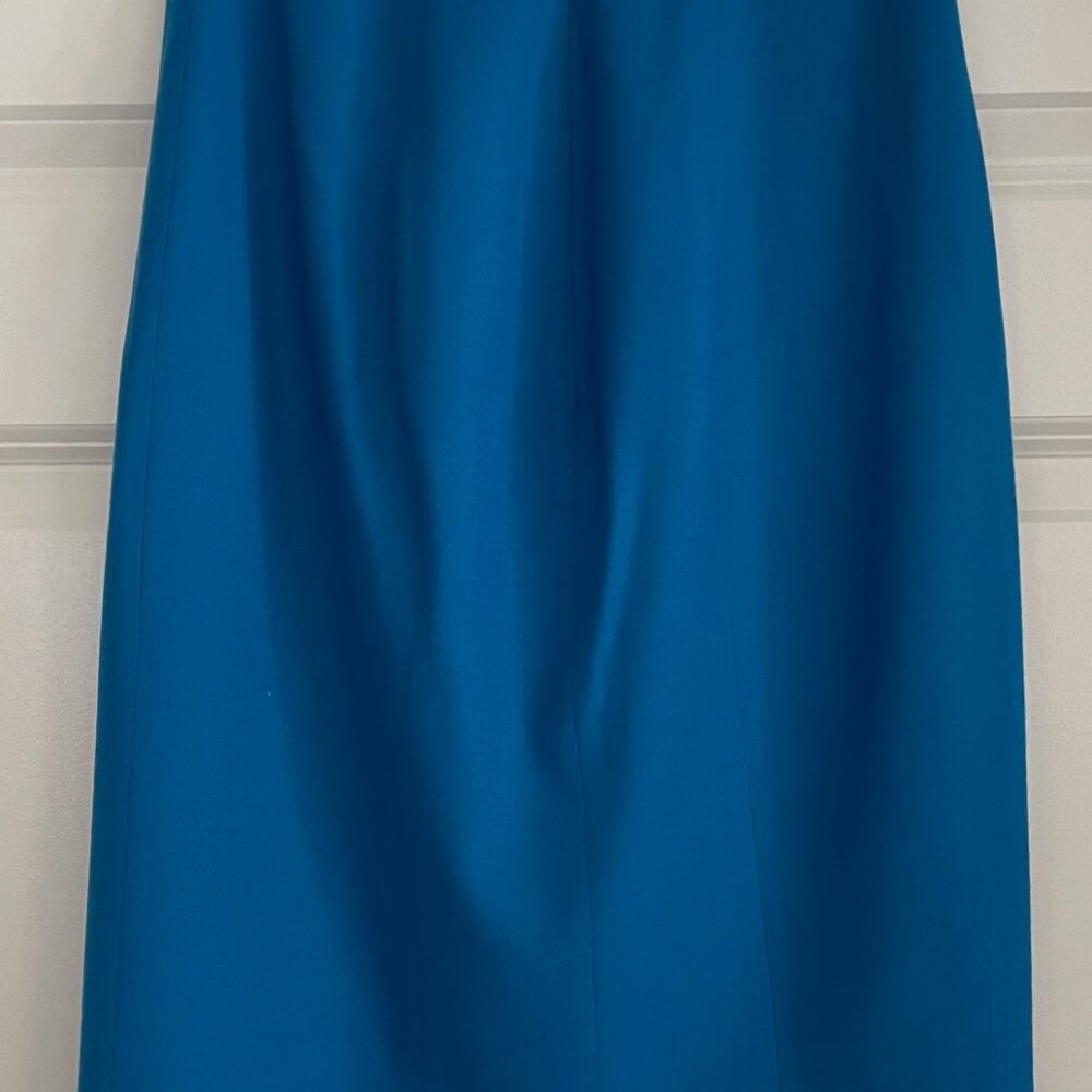Hugo Boss Teal Pencil Skirt with Zipper Accent - Picture 7 of 8
